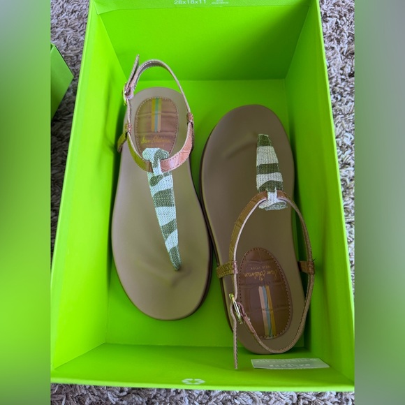 Sam Edelman Brown and Green Strappy Sandals - Picture 5 of 6